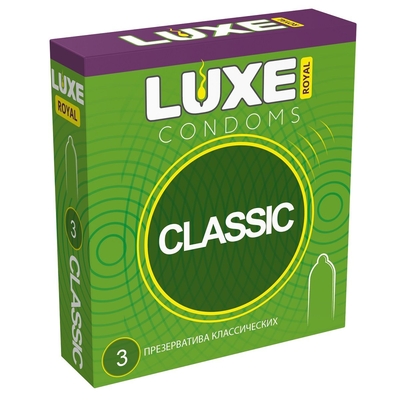 Гладкие презервативы Luxe Royal Classic - 3 шт. - фото, цены