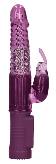 Фиолетовый вибратор-кролик Rotating Rabbit - 23 см. - фото, цены