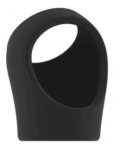 Черное эрекционное кольцо для пениса и мошонки No45 Cockring with Ball Strap - фото, цены