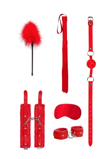 Красный игровой набор Beginners Bondage Kit - фото, цены