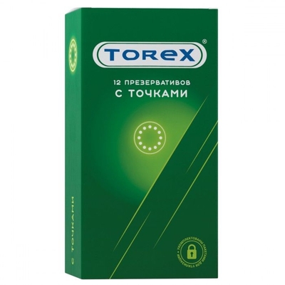 Текстурированные презервативы Torex с точками - 12 шт. - фото, цены
