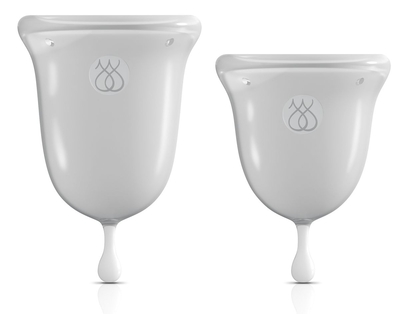 Набор из 2 прозрачных менструальных чаш Intimate Care Menstrual Cups - фото, цены