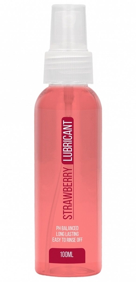 Лубрикант на водной основе с ароматом клубники Strawberry Lubricant - 100 мл. - фото, цены