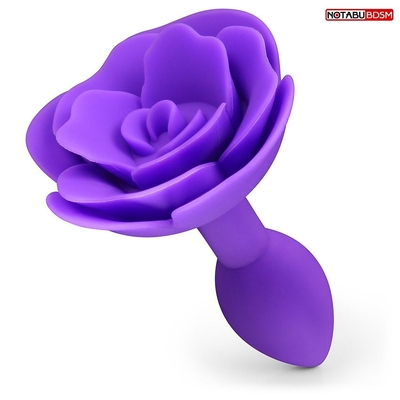 Фиолетовая гладкая анальная втулка-роза - фото, цены