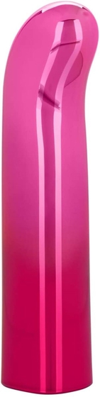 Розовый изогнутый мини-вибромассажер Glam G Vibe - 12 см. - фото, цены