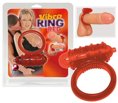 Красное эрекционное виброкольцо Vibro Ring Red - фото, цены