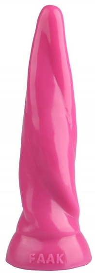 Розовая коническая винтовая анальная втулка - 22,5 см. - фото, цены