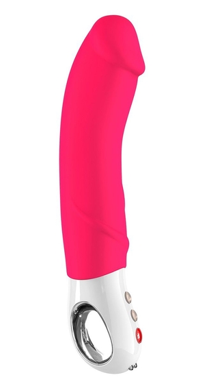 Ярко-розовый вибратор Big Boss - 23,5 см. - фото, цены