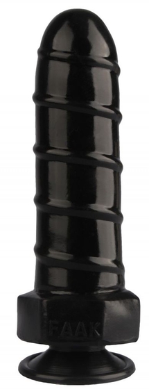 Черная анальная втулка в виде болта - 21 см. - фото, цены