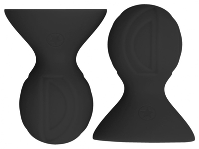 Черные накладки-присоски на соски Nipple suckers - фото, цены