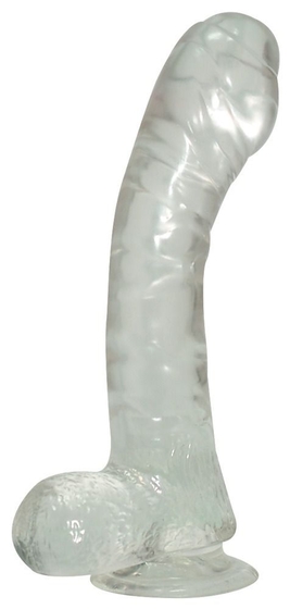 Прозрачный фаллоимитатор Lazy Buttcock - 17 см. - фото, цены