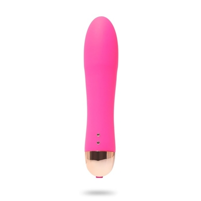 Розовый гладкий вибратор Massage Wand - 14 см. - фото, цены