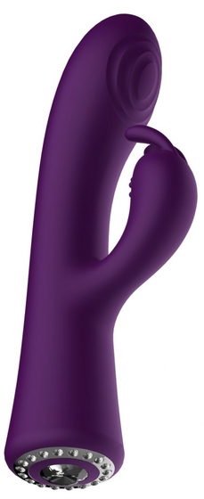 Фиолетовый вибромассажер-кролик Lux - 20 см. - фото, цены