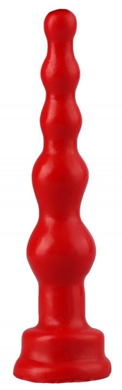Красный анальный стимулятор-ёлочка - 14,5 см. - фото, цены