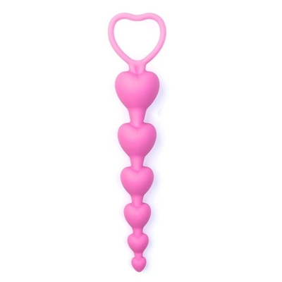 Розовая анальная цепочка-елочка «Оки-Чпоки» - 18,5 см. - фото, цены