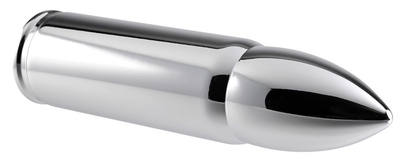 Серебристый вибромассажер-пуля Full Metall Love - 15 см. - фото, цены