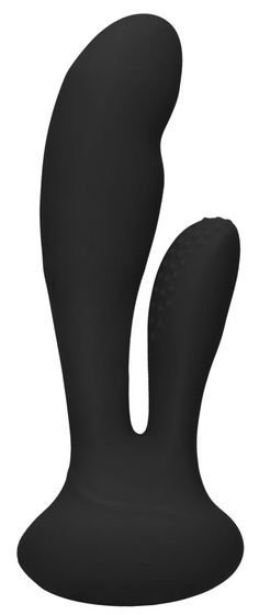 Черный вибратор G-Spot and Clitoral Vibrator Flair - 17,5 см. - фото, цены