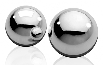 Серебристые металлические вагинальные шарики Light Weight Ben-Wa-Balls - фото, цены
