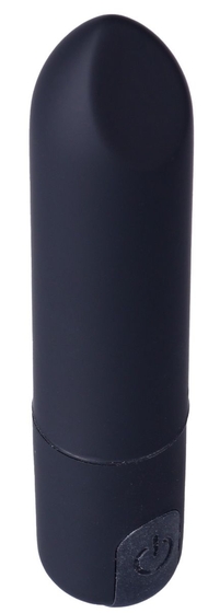 Черная гладкая коническая вибропуля - 8,5 см. - фото, цены