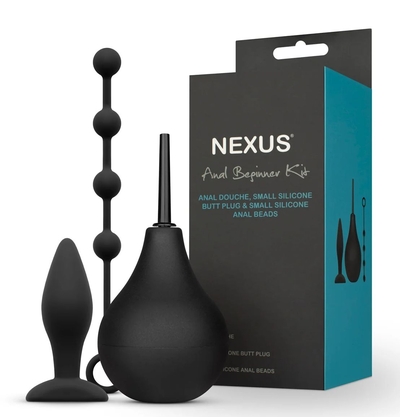 Анальный набор Nexus Anal Beginner Kit: пробка, душ и шарики - фото, цены