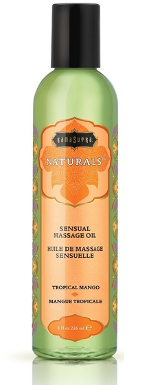 Массажное масло Naturals Tropical Mango с ароматом манго - 236 мл. - фото, цены