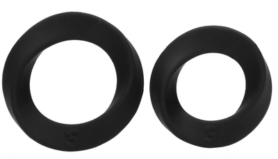Набор из двух черных эрекционных колец N 86 Cock Ring Set - фото, цены