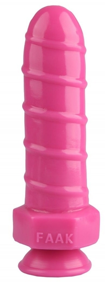 Розовая анальная втулка в виде болта - 21 см. - фото, цены