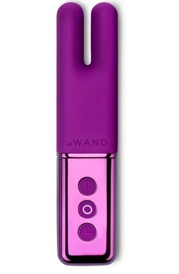 Фиолетовый двухмоторный мини-вибратор Le Wand Deux - фото, цены