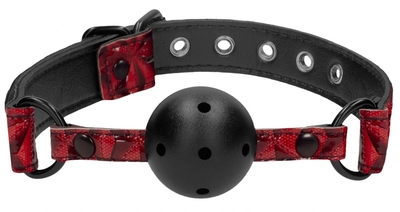 Черно-красный кляп-шарик Breathable Luxury Ball Gag - фото, цены