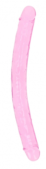 Двусторонний розовый фаллоимитатор - 34 см. - фото, цены
