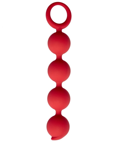 Бордовая анальная цепочка Appulse - 15 см. - фото, цены