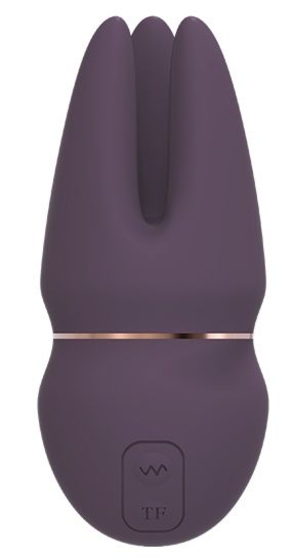Фиолетовый клиторальный стимулятор Saga - фото, цены