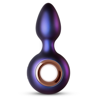 Фиолетовая анальная вибропробка Deep Space с кольцом-держателем - 12,7 см. - фото, цены