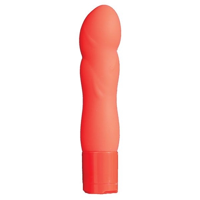 Оранжевый мини-вибратор Neon Bliss Vibrator - 9 см. - фото, цены