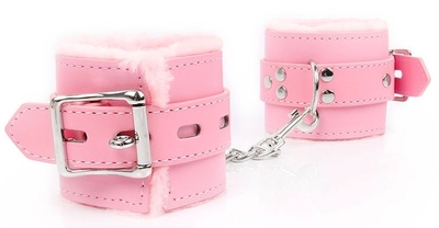 Розовые мягкие наручники на регулируемых ремешках - фото, цены