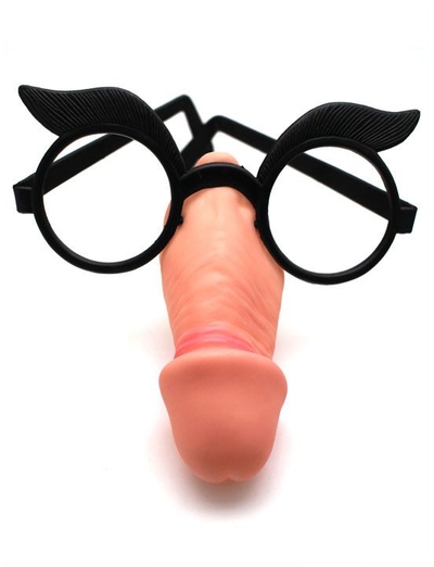 Пластиковые очки с шалуном вместо носа - фото, цены