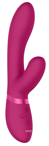 Розовый вибромассажер Kyra - 21,3 см. - фото, цены
