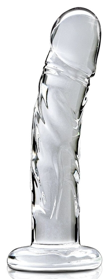 Прозрачный стеклянный фаллоимитатор Icicles №62 - 16,5 см. - фото, цены