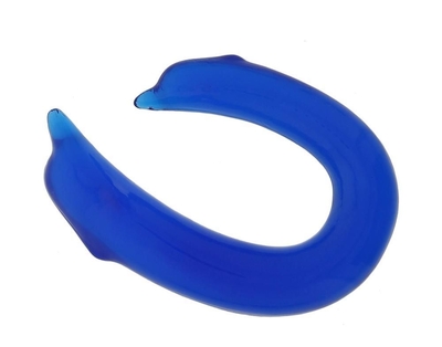 Двусторонний фаллоимитатор Double Ended Dolphin Clear Blue - 28,9 см. - фото, цены