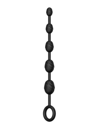 Черная анальная цепочка №03 Anal Chain - 30 см. - фото, цены