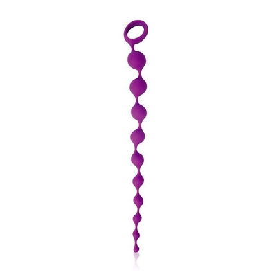 Фиолетовая фигурная анальная цепочка Cosmo - 32 см. - фото, цены