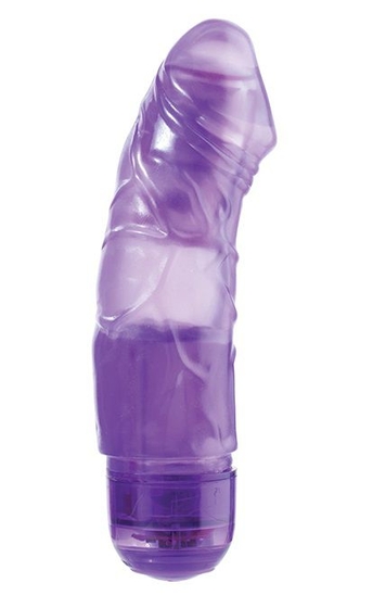 Фиолетовый вибромассажёр Jelly Joy 6inch 10 Rhythms - 15 см. - фото, цены