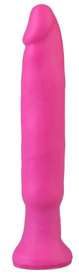 Ярко-розовый анальный стимулятор без мошонки - 14 см. - фото, цены