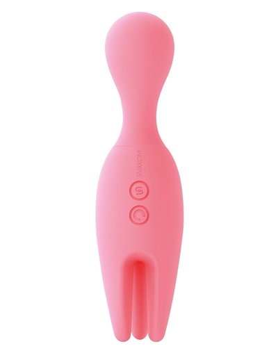 Розовый универсальный вибратор Nymph с подвижными щупальцами - фото, цены