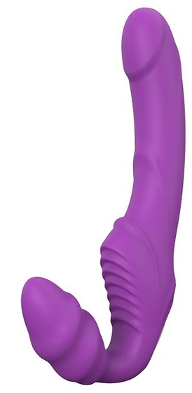 Фиолетовый безремневой вибрострапон Double Dipper - фото, цены