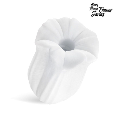 Белый нереалистичный мастурбатор в форме бутона цветка Datura - фото, цены