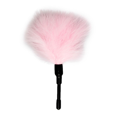 Розовый мини-тиклер с перышками - 17 см. - фото, цены