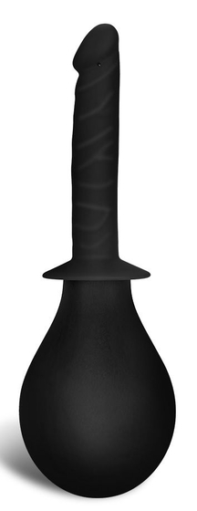 Черный анальный душ Bondage Fetish Deluxe Douche с наконечником-пенисом - фото, цены