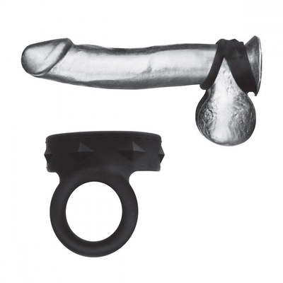 Черное двойное силиконовое кольцо с B Gear - фото, цены