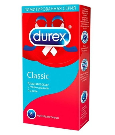 Классические презервативы Durex Classic - 6 шт. - фото, цены